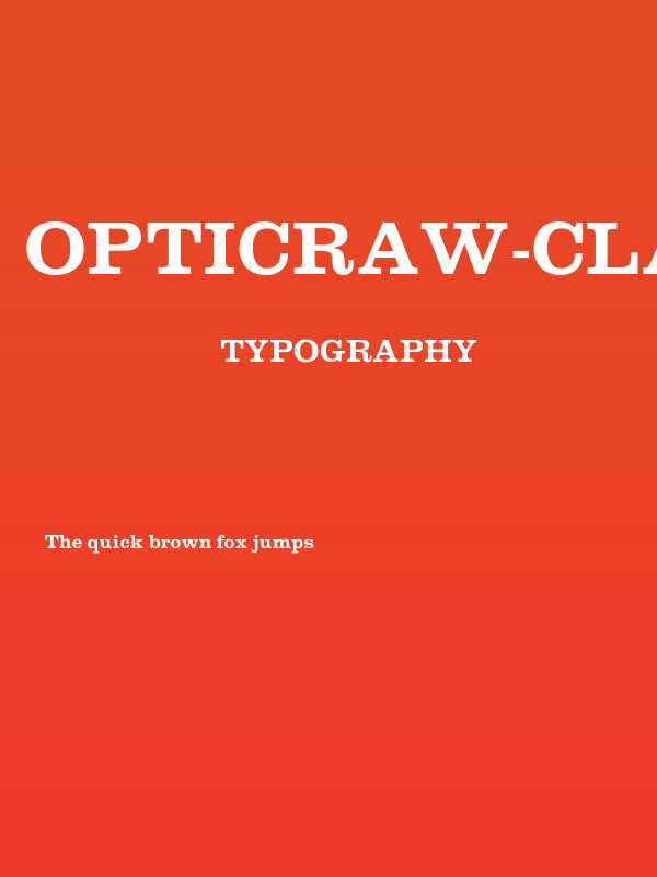 OPTICraw-Clarendon Poster