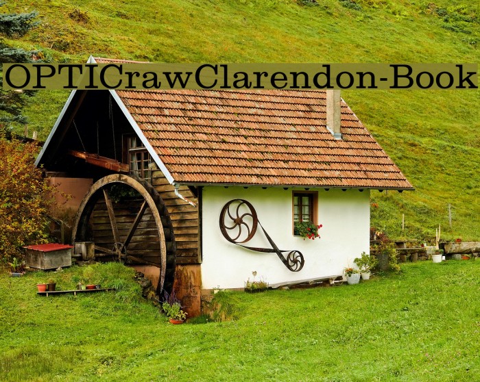 OPTICrawClarendon-Book Font examples