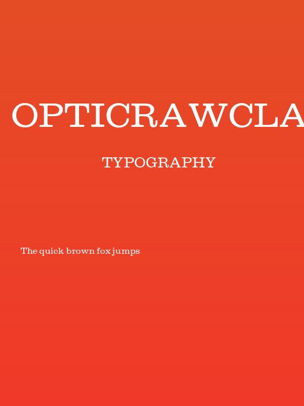 OPTICrawClarendon-Book Poster