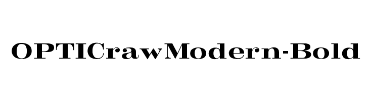OPTICrawModern-Bold Font