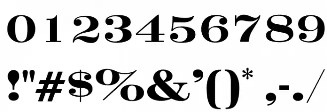 OPTICrawModern-Bold Font OTHER CHARS