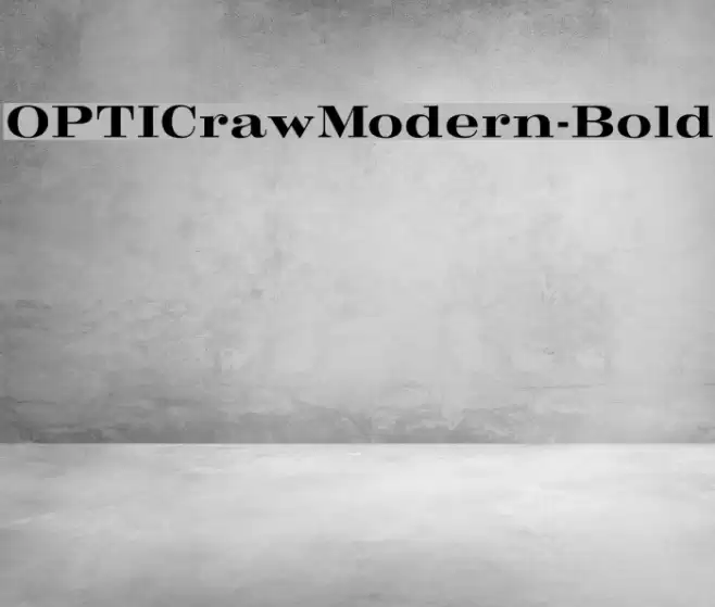 OPTICrawModern-Bold Font examples