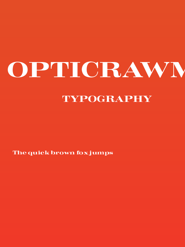 OPTICrawModern-Bold Poster