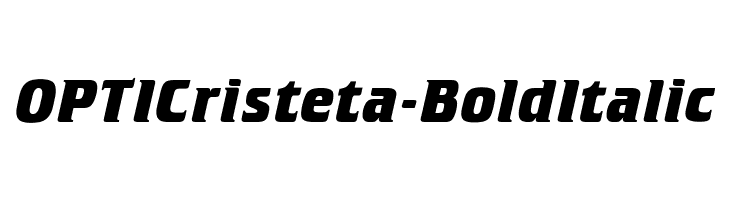 OPTICristeta-BoldItalic Font