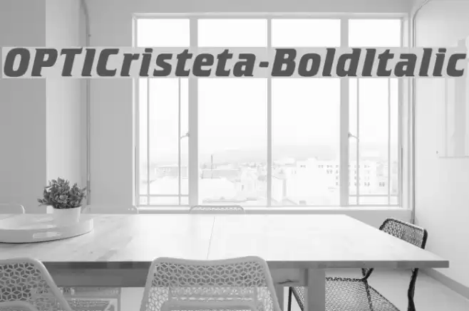 OPTICristeta-BoldItalic Font examples