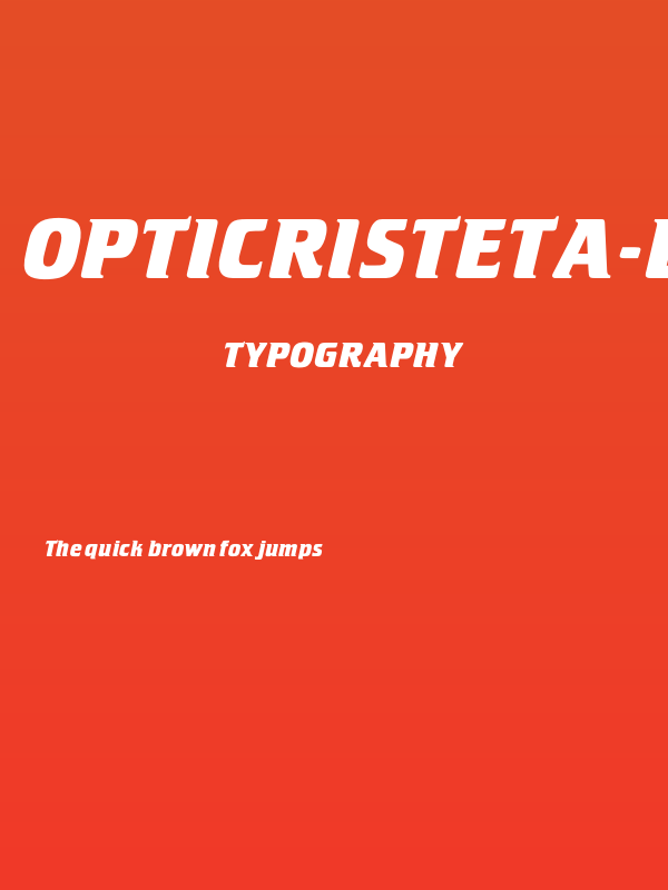 OPTICristeta-BoldItalic Poster