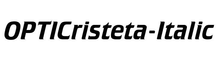 OPTICristeta-Italic Font