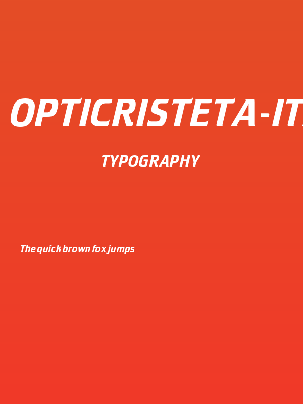 OPTICristeta-Italic Poster