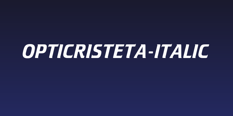 OPTICristeta-Italic Social Header