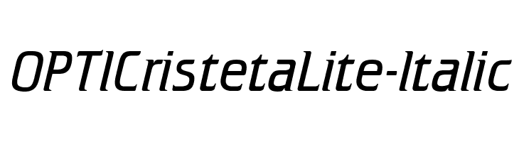 OPTICristetaLite-Italic Font