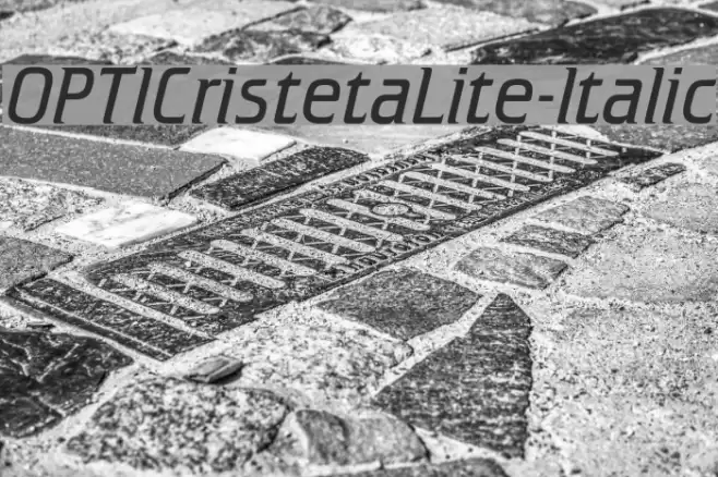 OPTICristetaLite-Italic Font examples