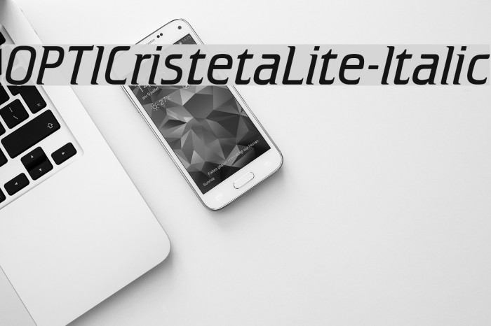 OPTICristetaLite-Italic Font examples