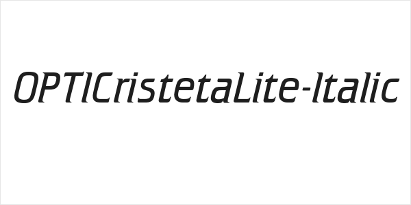 OPTICristetaLite-Italic Logo