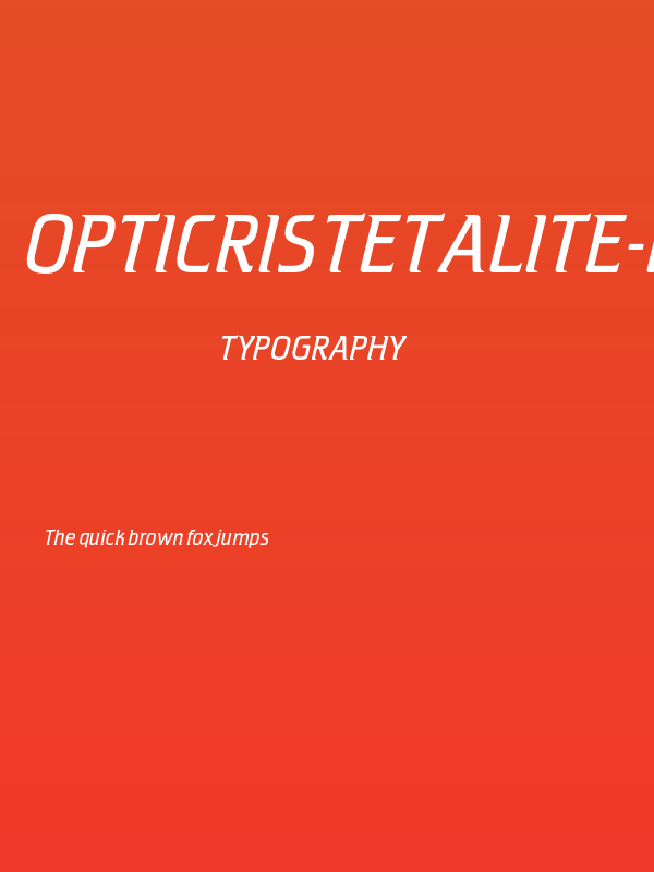 OPTICristetaLite-Italic Poster
