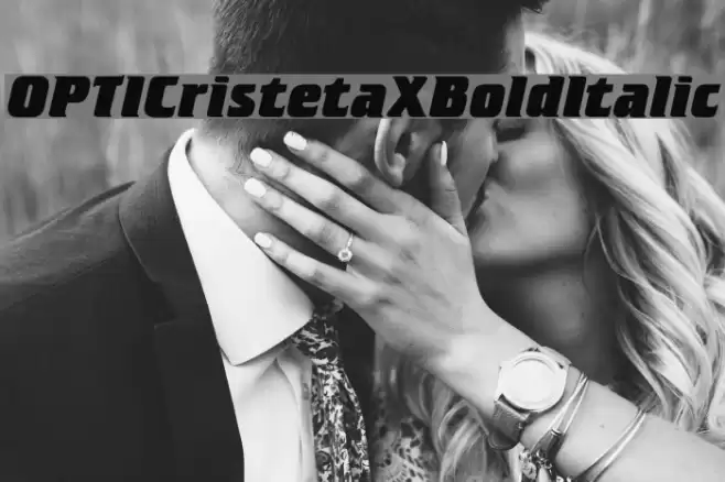OPTICristetaXBoldItalic Font examples
