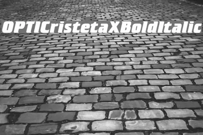 OPTICristetaXBoldItalic Font examples