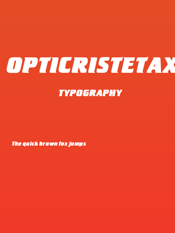 OPTICristetaXBoldItalic Poster