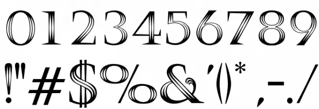 OPTICrystal Font OTHER CHARS