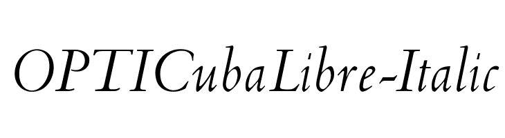 OPTICubaLibre-Italic Font