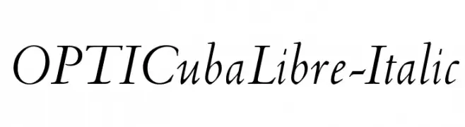 OPTICubaLibre-Italic  Fuentes Gratis Descargar