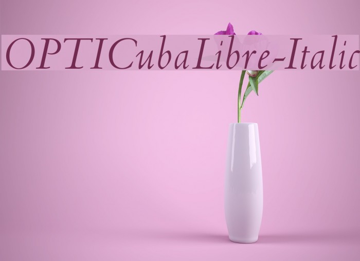 OPTICubaLibre-Italic Font examples