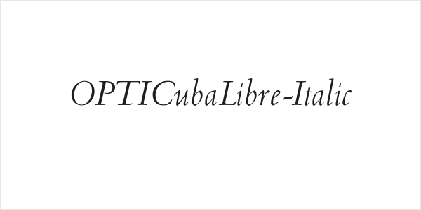 OPTICubaLibre-Italic Logo