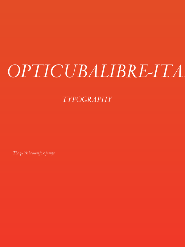 OPTICubaLibre-Italic Poster