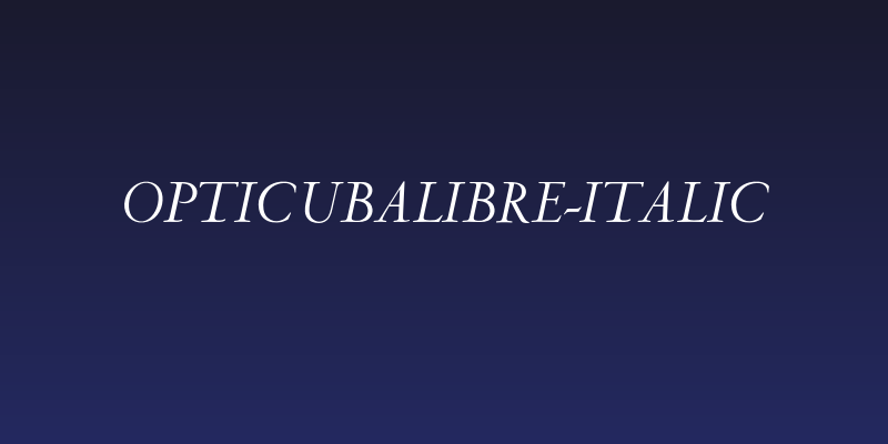 OPTICubaLibre-Italic Social Header