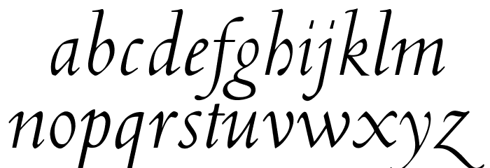 OPTICubaLibre-Italic Font LOWERCASE