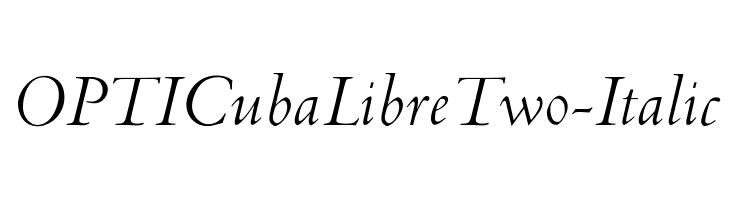 OPTICubaLibreTwo-Italic Font