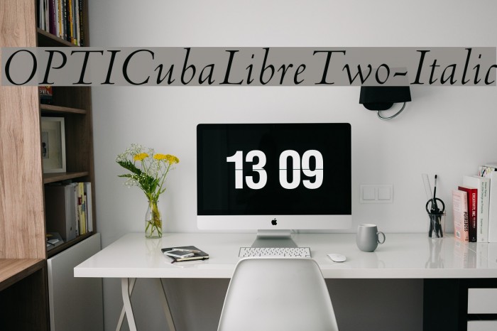 OPTICubaLibreTwo-Italic Font examples
