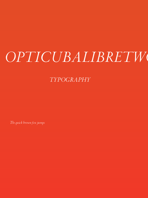 OPTICubaLibreTwo-Italic Poster