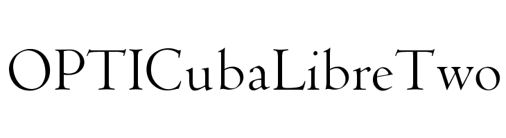 OPTICubaLibreTwo Font