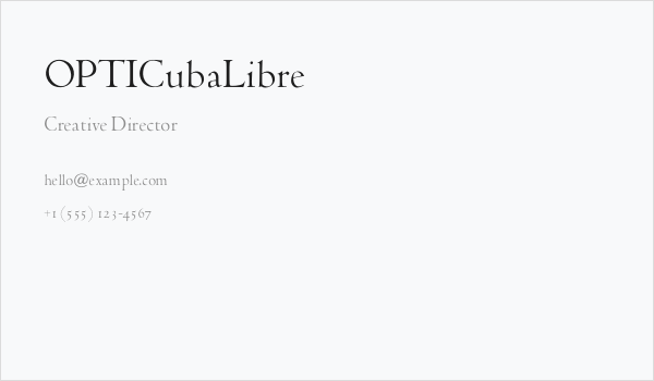 OPTICubaLibre Business Card