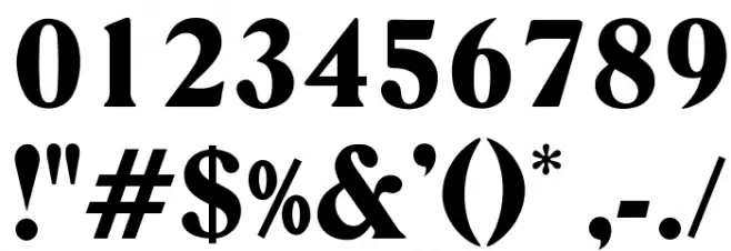 OPTIDanley-Bold Font OTHER CHARS