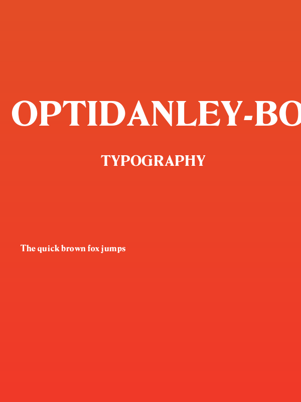 OPTIDanley-Bold Poster