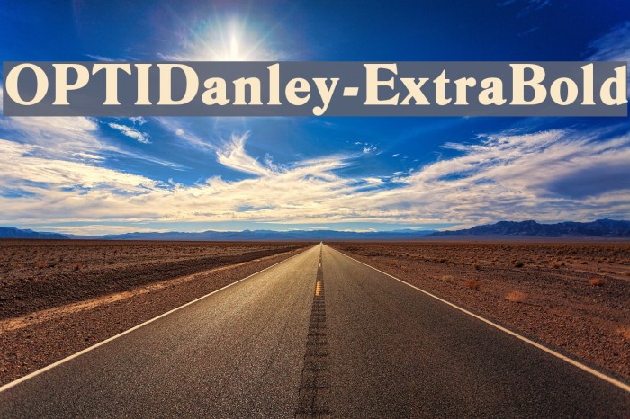 OPTIDanley-ExtraBold Font examples