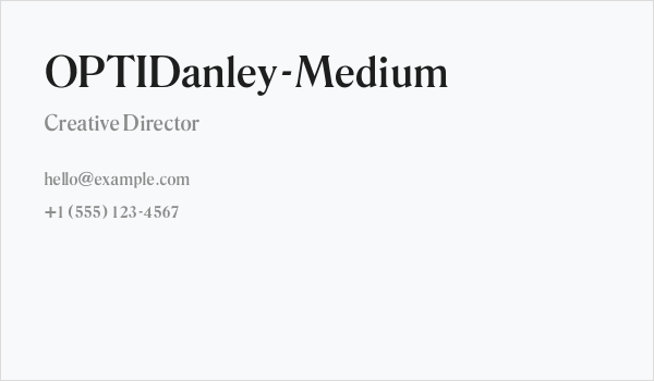 OPTIDanley-Medium Business Card