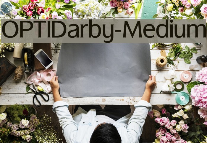OPTIDarby-Medium Font examples