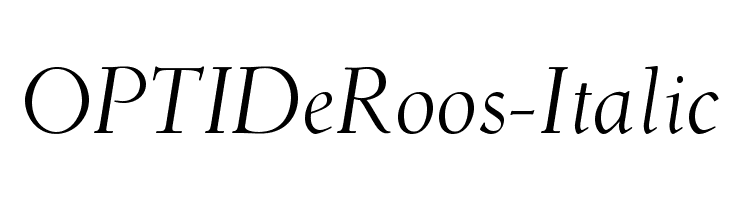 OPTIDeRoos-Italic Font
