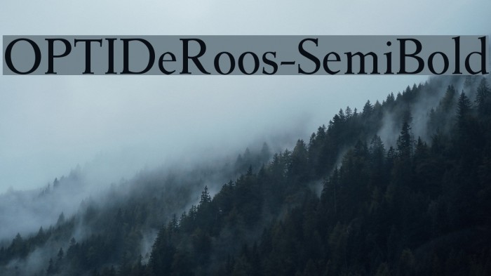 OPTIDeRoos-SemiBold Font examples
