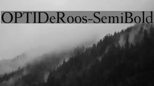 OPTIDeRoos-SemiBold Font examples