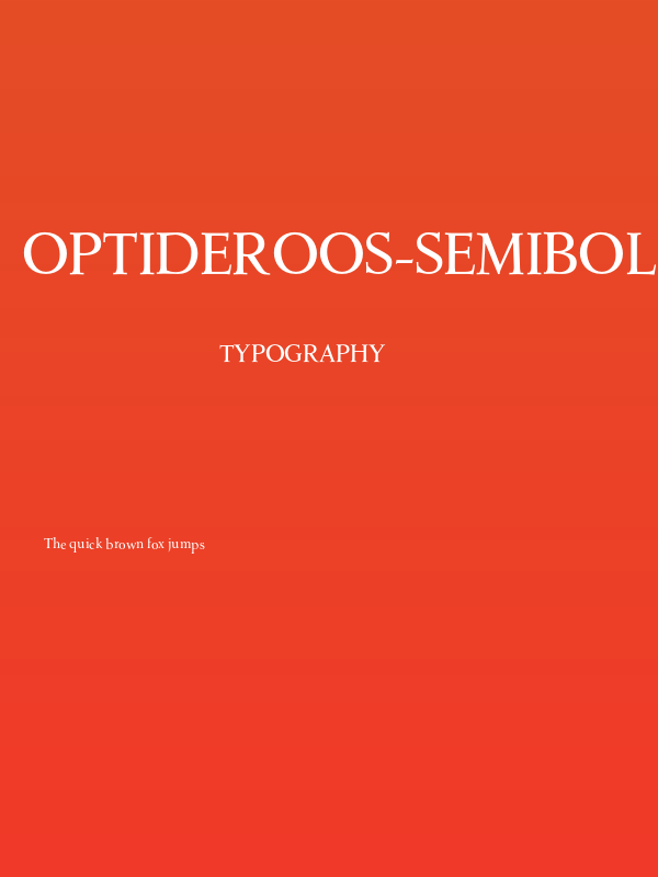 OPTIDeRoos-SemiBold Poster