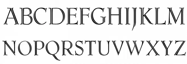 OPTIDeRoosInlineInitials Schriftart Groß