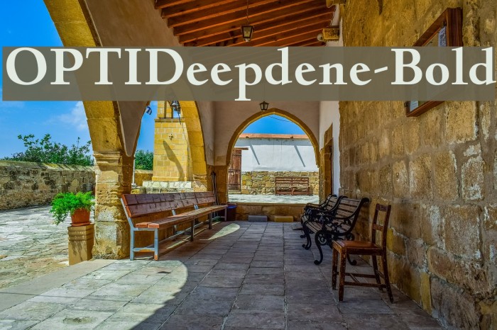 OPTIDeepdene-Bold Font examples
