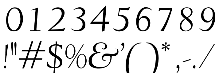 OPTIDeepdene-Italic Font OTHER CHARS