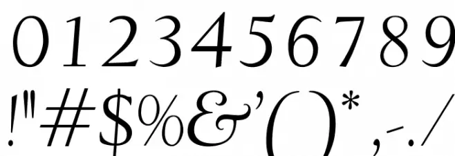 OPTIDeepdene-Italic Font OTHER CHARS