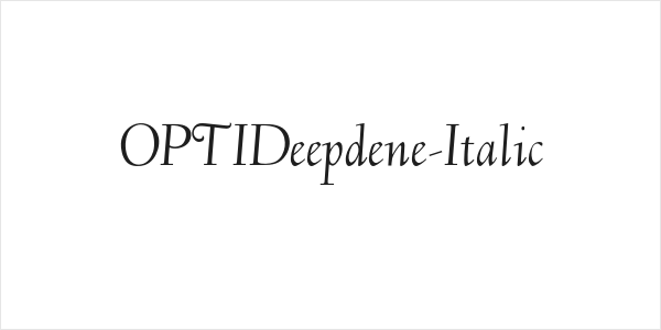 OPTIDeepdene-Italic Logo