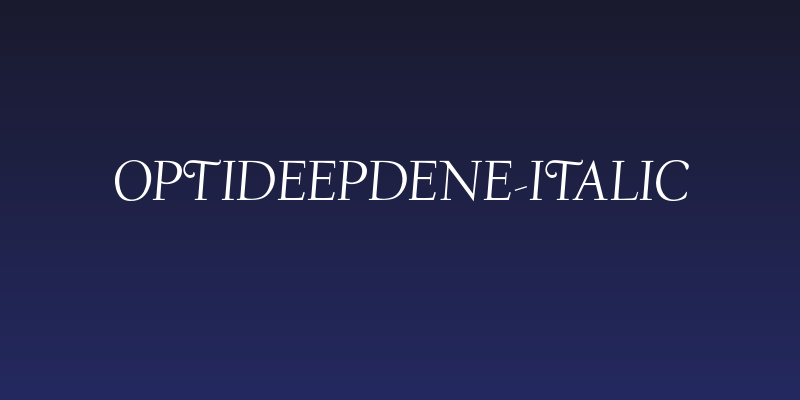 OPTIDeepdene-Italic Social Header