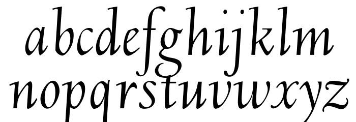 OPTIDeepdene-Italic Font LOWERCASE